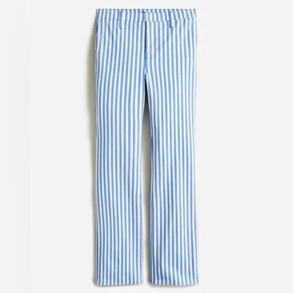 NWT J.Crew Slim Demi-Boot Chino Pant in Stripe Style# BR186 Women's Size 26 - Picture 1 of 14
